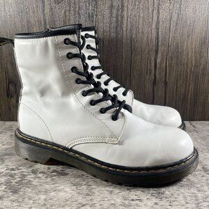 Dr Martens 1460 Y White Boots With Side Zipper Air wair Women's 6